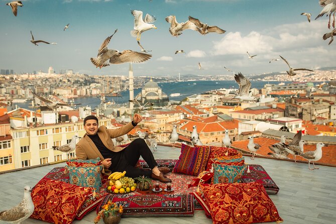 All Inclusive Full Day Luxury Istanbul Photo Shoot Tour - Karakoy umbrella street: old streets, churches, and a cafe drink break