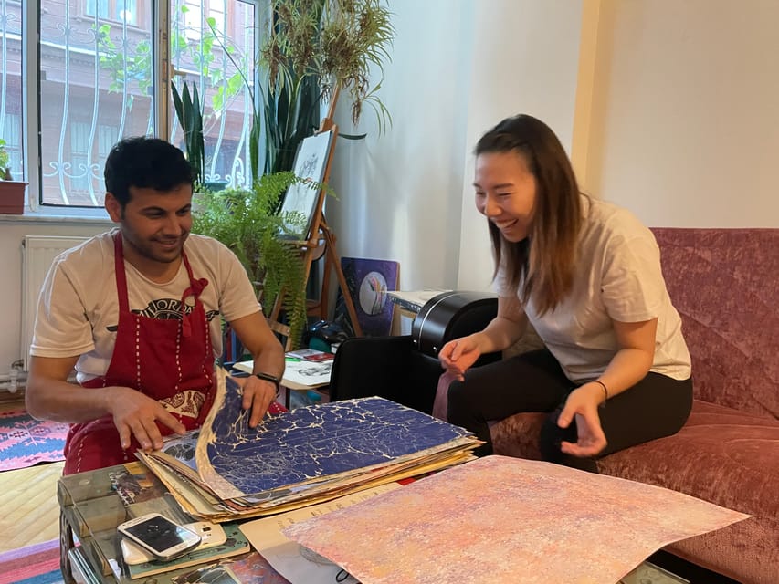 Authentic Turkish Art Marbling - Ebru - with Locals at Home - Turkish home hospitality at an artist’s home, not a tourist set