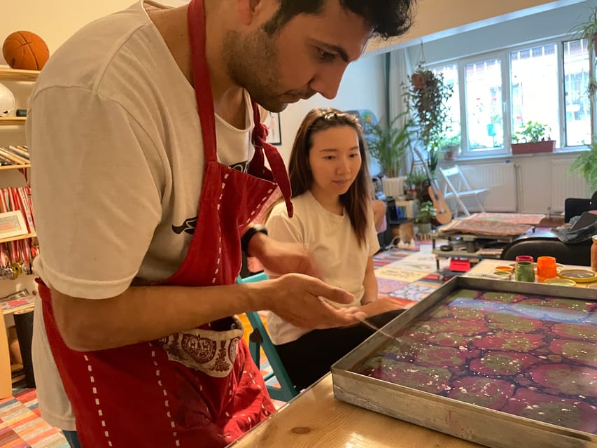 Authentic Turkish Art Marbling - Ebru - with Locals at Home - Price and value for a $57 Istanbul hands-on class