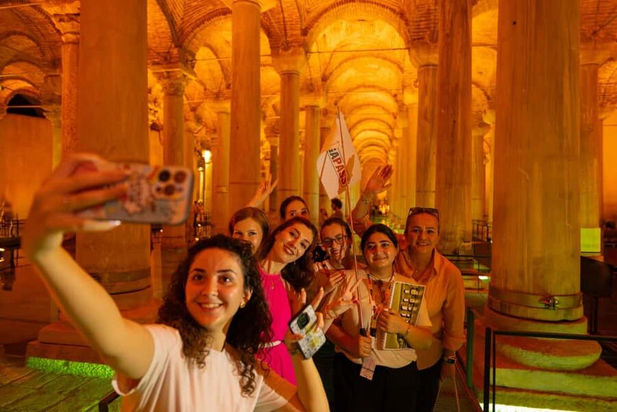 Basilica Cistern Guided Tour & Skip the Line Ticket - Inside the Basilica Cistern: columns, reflections, and where to stand for photos
