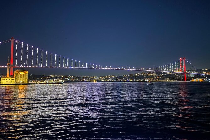 Bosphorus Night Cruise on the Luxury Yacht - Bosphorus Bridge Focus: The First Big Connection, Seen From the Water