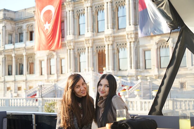 Bosphorus Sunset Cruise on Luxury Yacht with Transfers - European side highlights: Dolmabahçe, Çırağan, Ortaköy, and bridge views