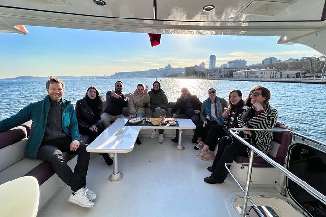 Bosphorus Yacht Cruise with Stopover on the Asian Side - (Morning or Afternoon) - Onboard comfort on the Sunset Bosphorus yacht (Wi-Fi, snacks, blankets)