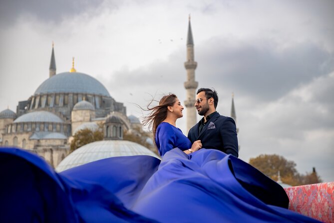 Flying Dress Photography on an Iconic Rooftop in Istanbul - Süleymaniye Mosque Stop: When the Roof Turns Religious and Romantic