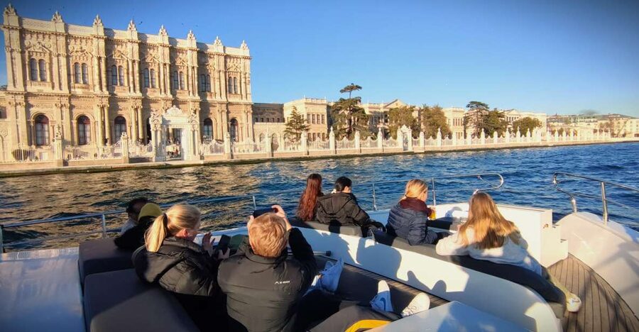 Guided Dolmabahce Palace Tour with Bosphorus Sunset Cruise - Scenic Bosphorus viewpoints: Çırağan, Ortaköy, bridges, and waterfront palaces