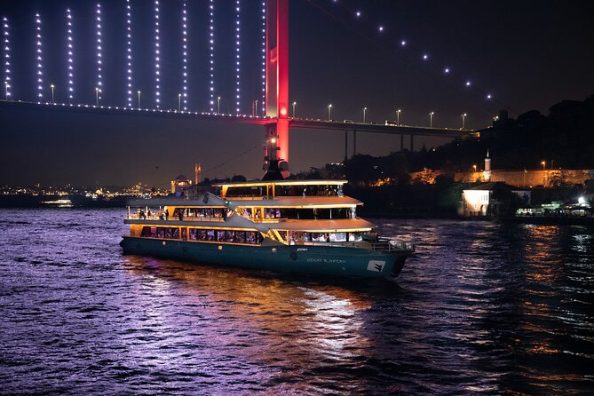 Istanbul Bosphorus Dinner Cruise Turkish Night Show All inclusive - The bus route view: Dolmabahçe, Ortaköy, and two Bosphorus bridges