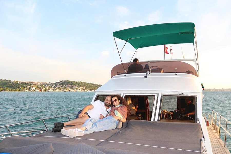 Istanbul: Bosphorus Yacht Cruise at Sunset with Snacks - The yacht setup: indoor comfort and outdoor deck time