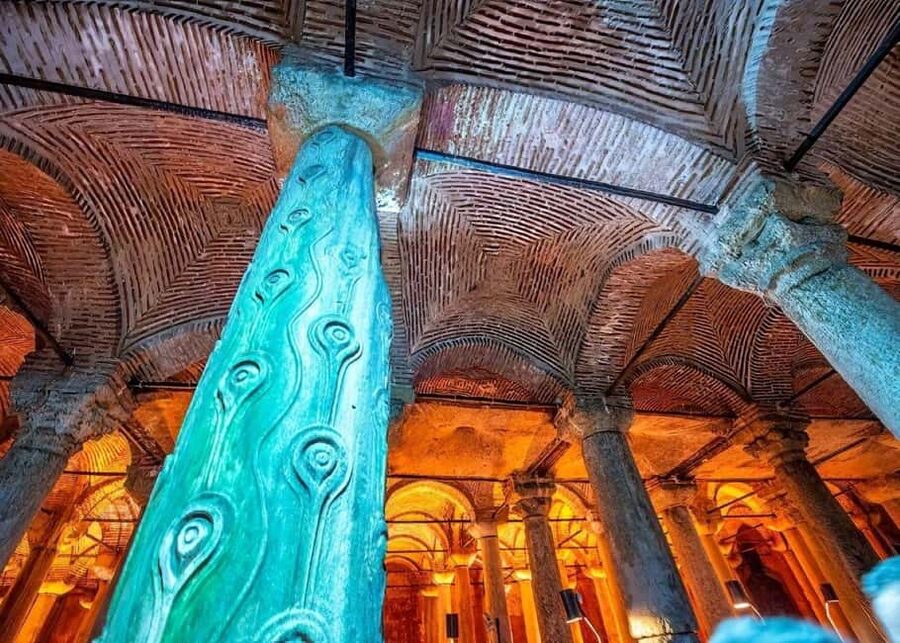 Istanbul Combo: Topkapi Palace & Basilica Cistern - The Medusa Head Pillars and the Audio Guide That Explains Them