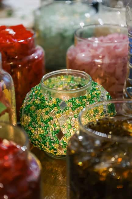 Istanbul: Mosaic Candle Holder Workshop - The Drying Break: Pomegranate Tea, Turkish Delight, and Istanbul Talk