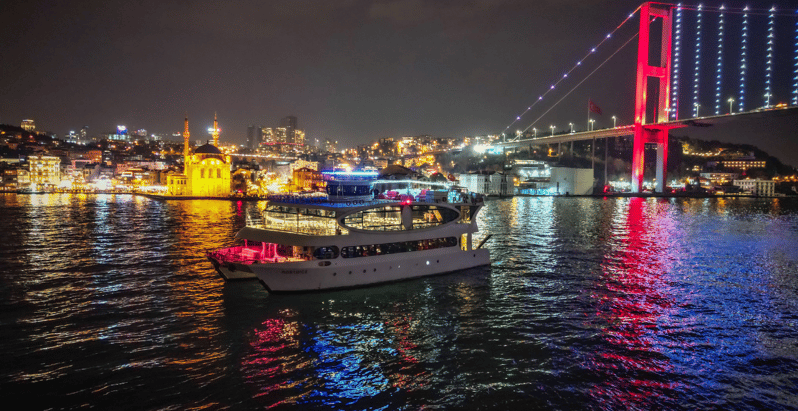 Istanbul: New Year's Eve Bosphorus Dinner Cruise Party 2026 - Entertainment plan: DJ set, live folk dances, and belly dancer show