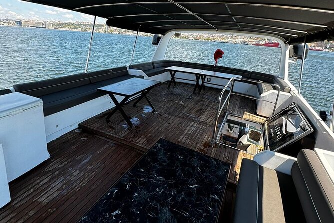 Istanbul Private Luxury Yacht on Bosphorus 25 Meter 82 Feet - Galata Tower and Galataport, old stone and new waterfront