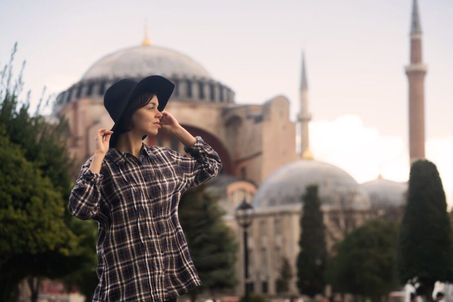 Istanbul: Private photoshoot at Hagia Sophia&Blue Mosque - Hagia Sophia stop: getting the grand scale into a frame