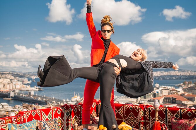 Istanbul Rooftop Photoshoot with Flying Dress - The Turkish lights corner: your second style moment