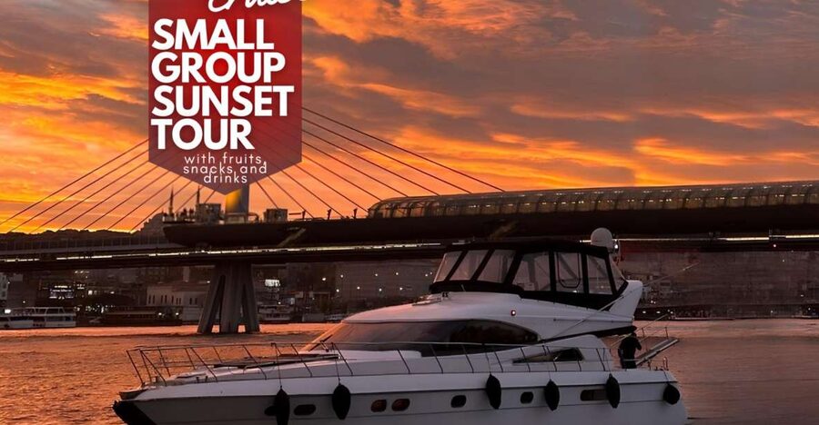 Istanbul: Small-Group Luxury Yacht Sunset Cruise w/ Snacks - Dolmabahçe and Çırağan palaces: where the coastline looks regal