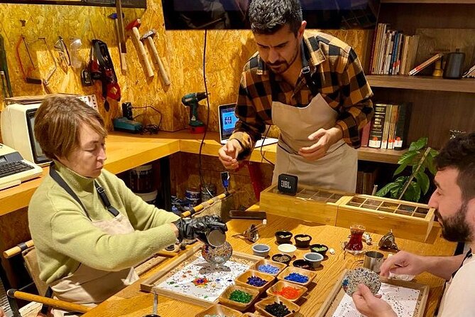 Istanbul Turkish Mosaic Lamp Workshop in Old Town - All Included - Building the Lamp: Mosaic Tiles, Beads, and a Calm Working Pace
