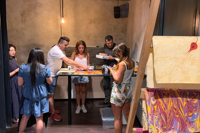 Once in a lifetime Experience: Turkish Marbling Art - How the Hands-On Part Works: trays, tools, and guided practice