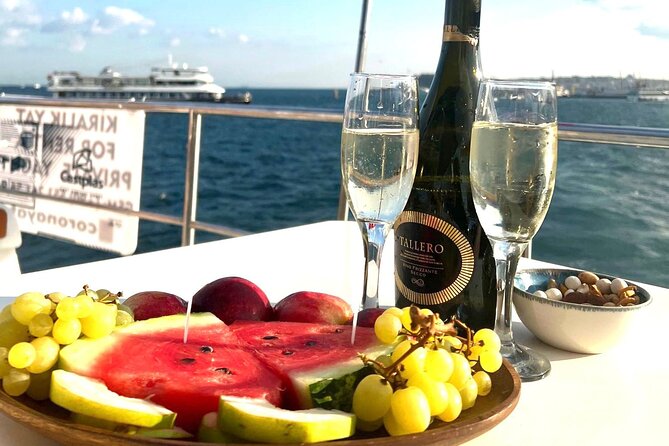 Sunset or Daytime Istanbul Guided Luxury Yacht Cruise with Snacks - Maiden’s Tower Views and Other Skyline Moments