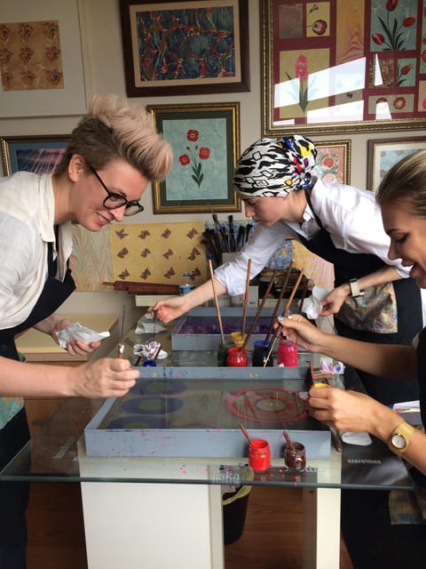 Turkish Marbling Paper Ebru Art Workshop - The setting: Topkapi area convenience plus a Bosphorus rooftop pause